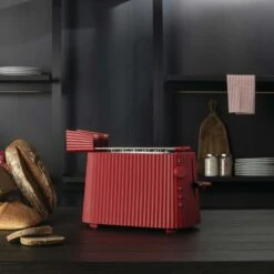 Alessi Plissé Toaster, Rood -Keukengerei Winkel alessi plisse toaster 2 plakken 3