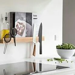 Magnet Shelf 60, Black -Keukengerei Winkel by wirth magnet shelf knife strip 60 8 2
