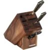 Continenta Messenblok 9 Vak -Keukengerei Winkel continenta knife block in acacia for 5 knives brow scissor 0