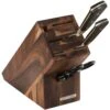Continenta Messenblok Voor Vijf Messen -Keukengerei Winkel continenta knife block in acacia for 5 knives brow scissor 1