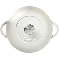 Denby Natural Canvas Gietijzeren Pot Rond Ø24 Cm, Wit -Keukengerei Winkel denby gietijzeren pot rond 24 cm 1