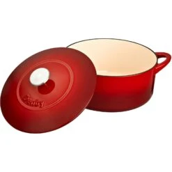 Denby Pomegranate Gietijzeren Pot Rond Ø24 Cm, Rood -Keukengerei Winkel denby gietijzeren pot rond 24 cm 3