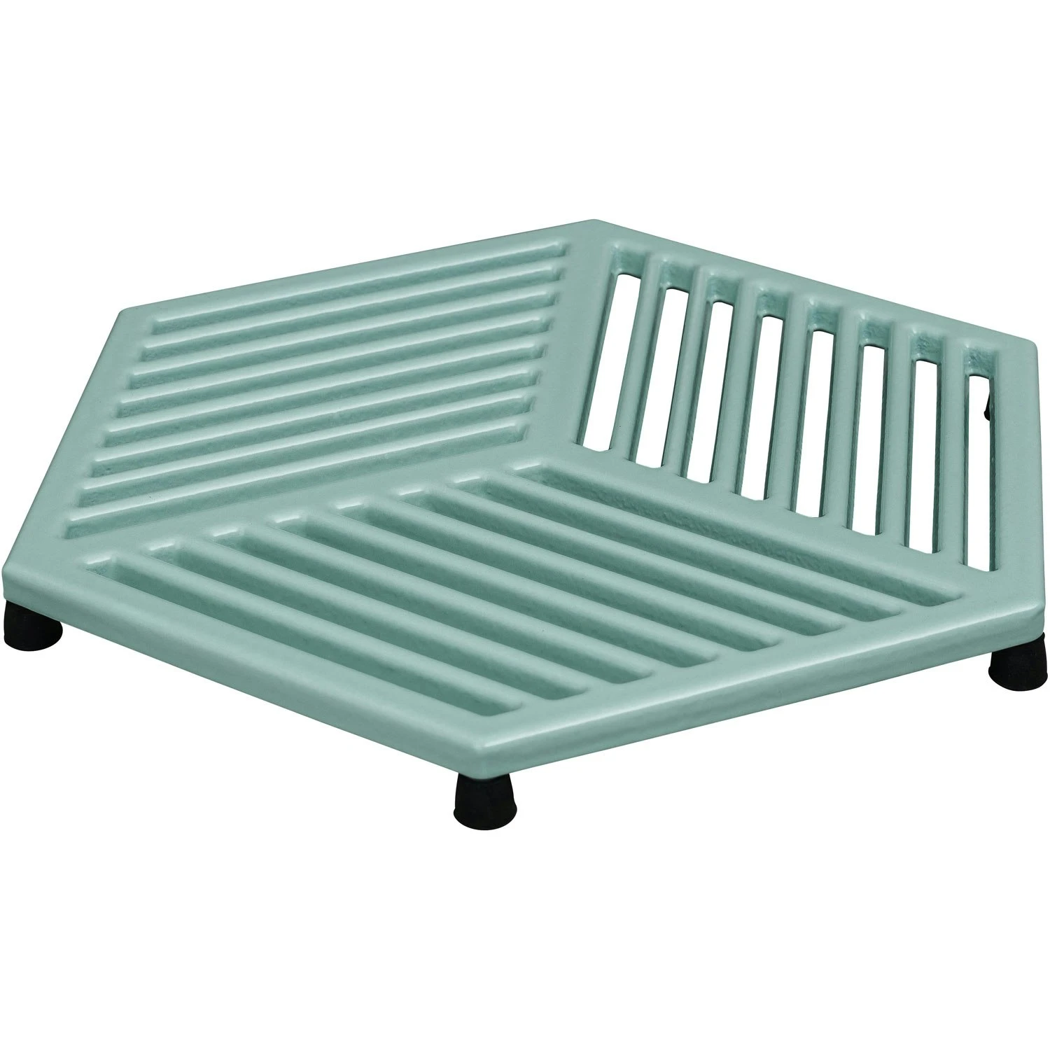 Denby Pavilion Pannenonderzetter Gietijzer 21,5x24,5 Cm, Lichtblauw 4 Denby Pavilion Pannenonderzetter Gietijzer 21,5x24,5 Cm, Lichtblauw - Afbeelding 2