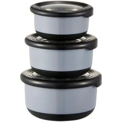 Dorre Fay Storage Boxes 3pcs Black Stainless Steel