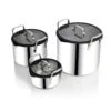EGO Stackable Pot Set, Stainless Steel -Keukengerei Winkel ego stackable pot set stainless steel 0