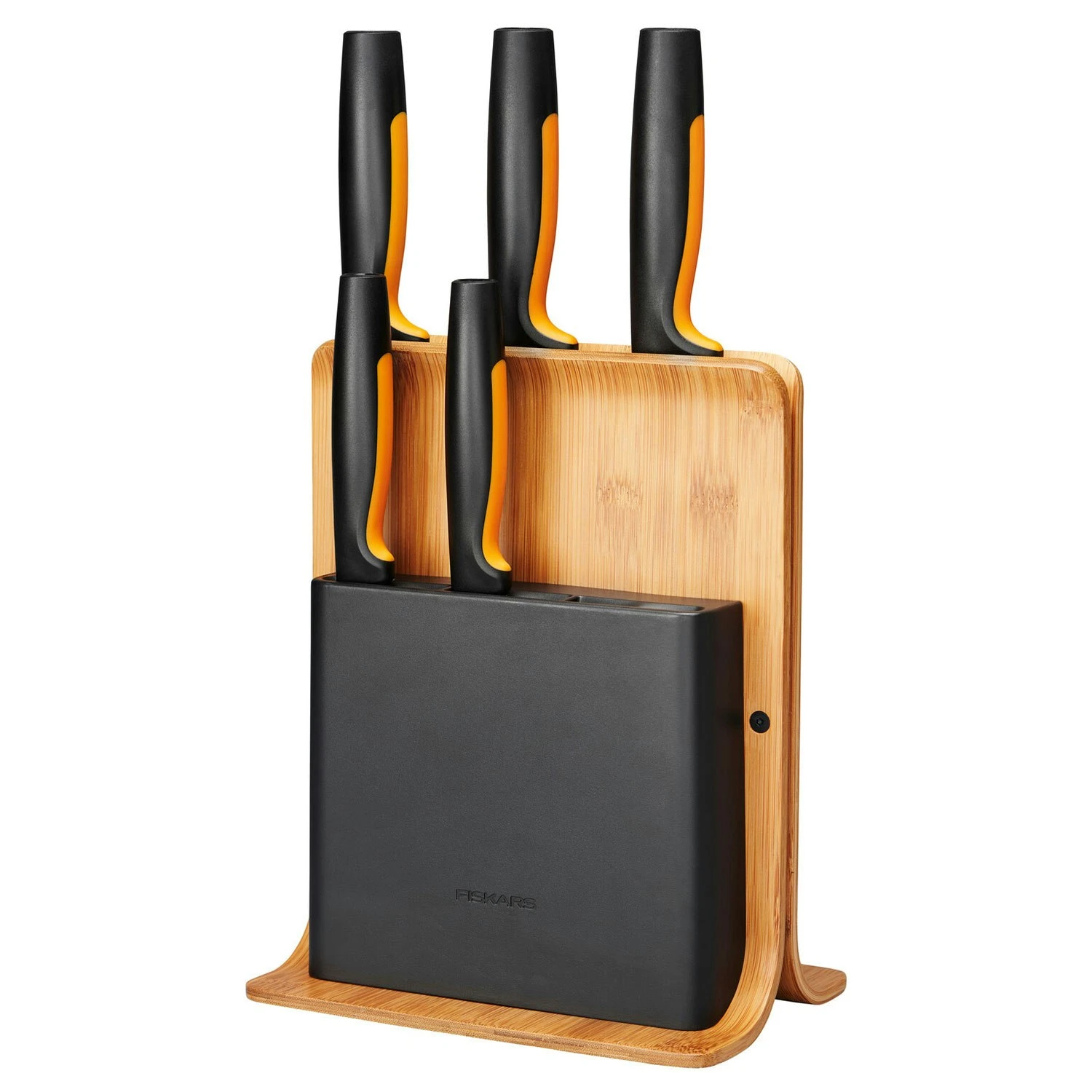 Fiskars Functional Form Messenblok Bamboe + 5 Messen 3 Fiskars Functional Form Messenblok Bamboe + 5 Messen