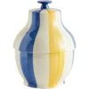 Hay Sobremesa Stripe Koekjestrommel Blauw/Geel -Keukengerei Winkel hay sobremesa stripe cookie jar blue and yellow 0