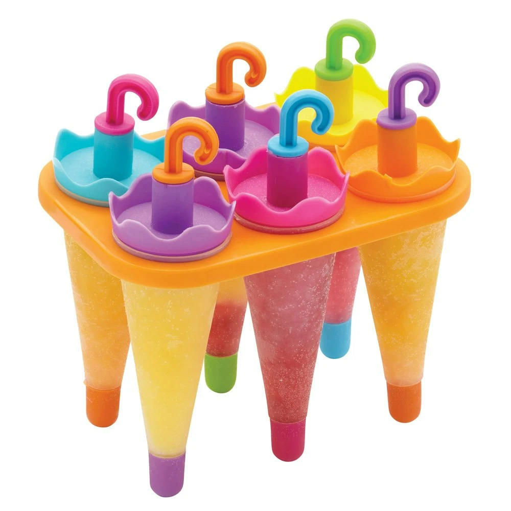Kitchen Craft Let's Make, Umbrella Ice Lolly Moulds, Set Of 6 3 Kitchen Craft Let's Make, Umbrella Ice Lolly Moulds, Set Of 6