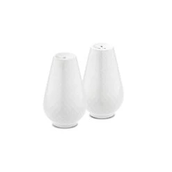 Lyngby Porcelæn Rhombe Salt & Pepper Set, White