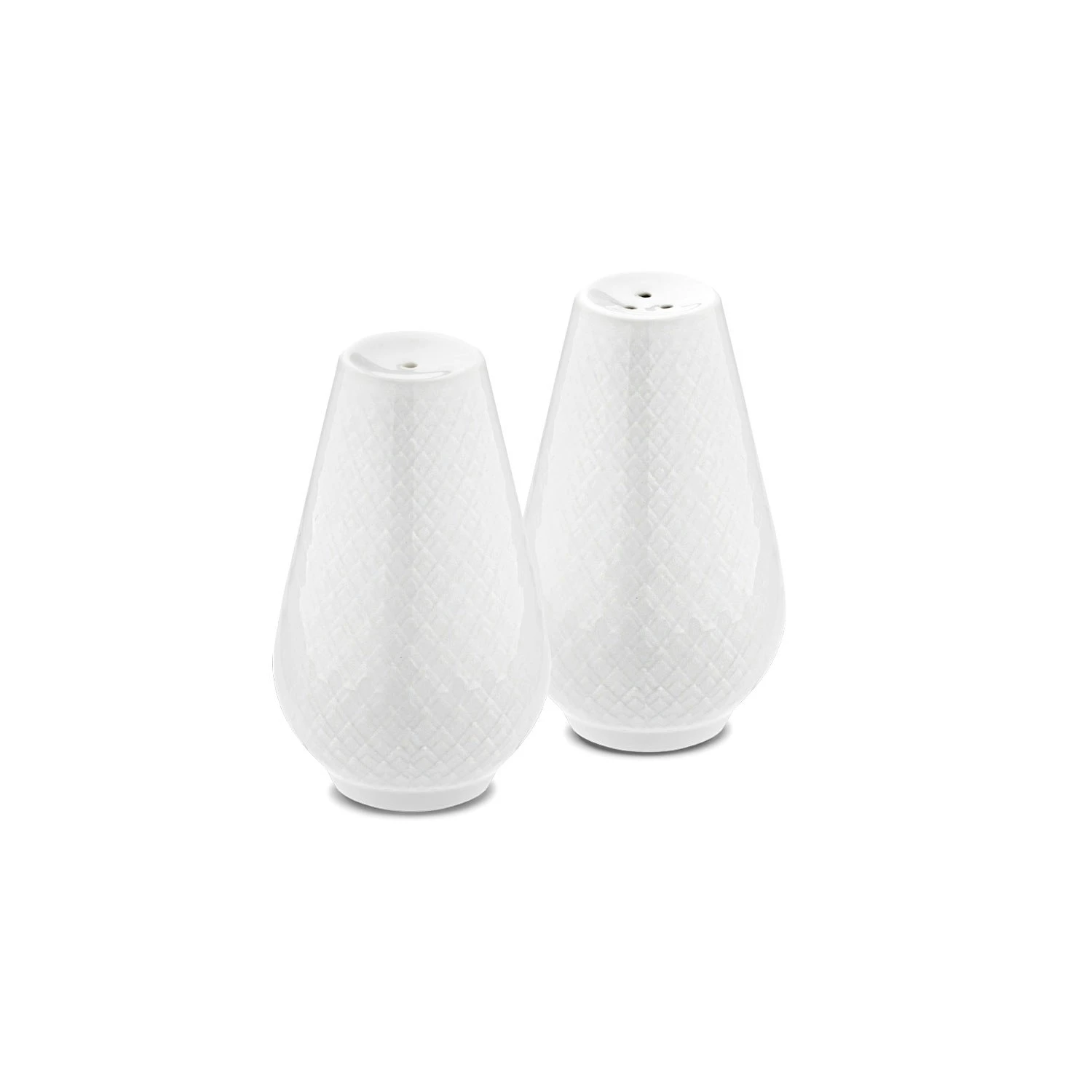 Lyngby Porcelæn Rhombe Salt & Pepper Set, White 3 Lyngby Porcelæn Rhombe Salt & Pepper Set, White