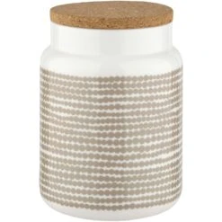 Marimekko Siirtolapuutarha Pot Met Deksel 1,2 L, Wit/Klei