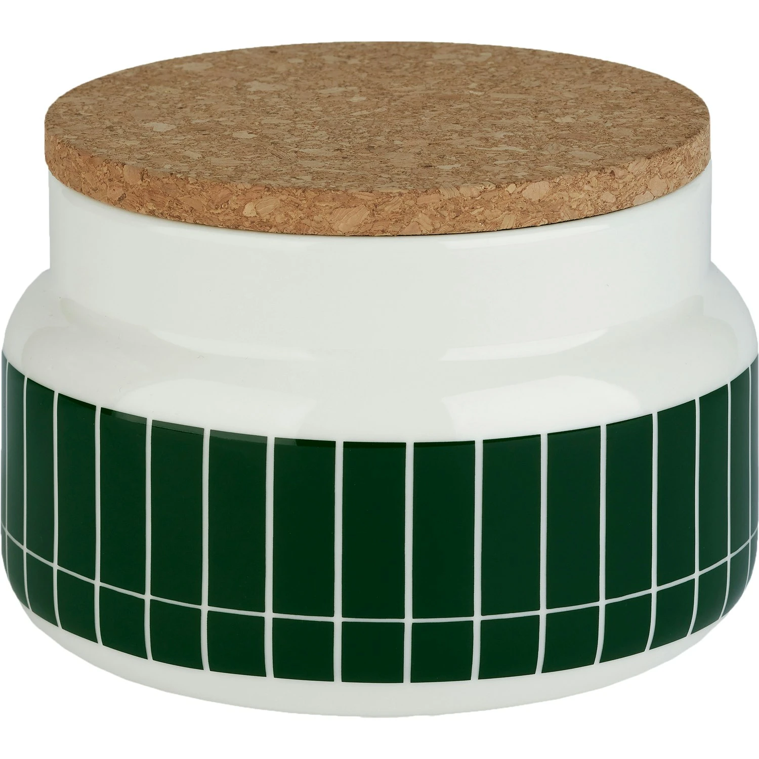 Marimekko Tiiliskivi Pot 70 Cl, Wit / Donkergroen 3 Marimekko Tiiliskivi Pot 70 Cl, Wit / Donkergroen
