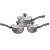 Meyer Earth Pan Steelpannenset 3 Stuks 2 Meyer Earth Pan Steelpannenset 3 Stuks -Keukengerei Winkel meyer earthpan 3 set saucepan with lid 0