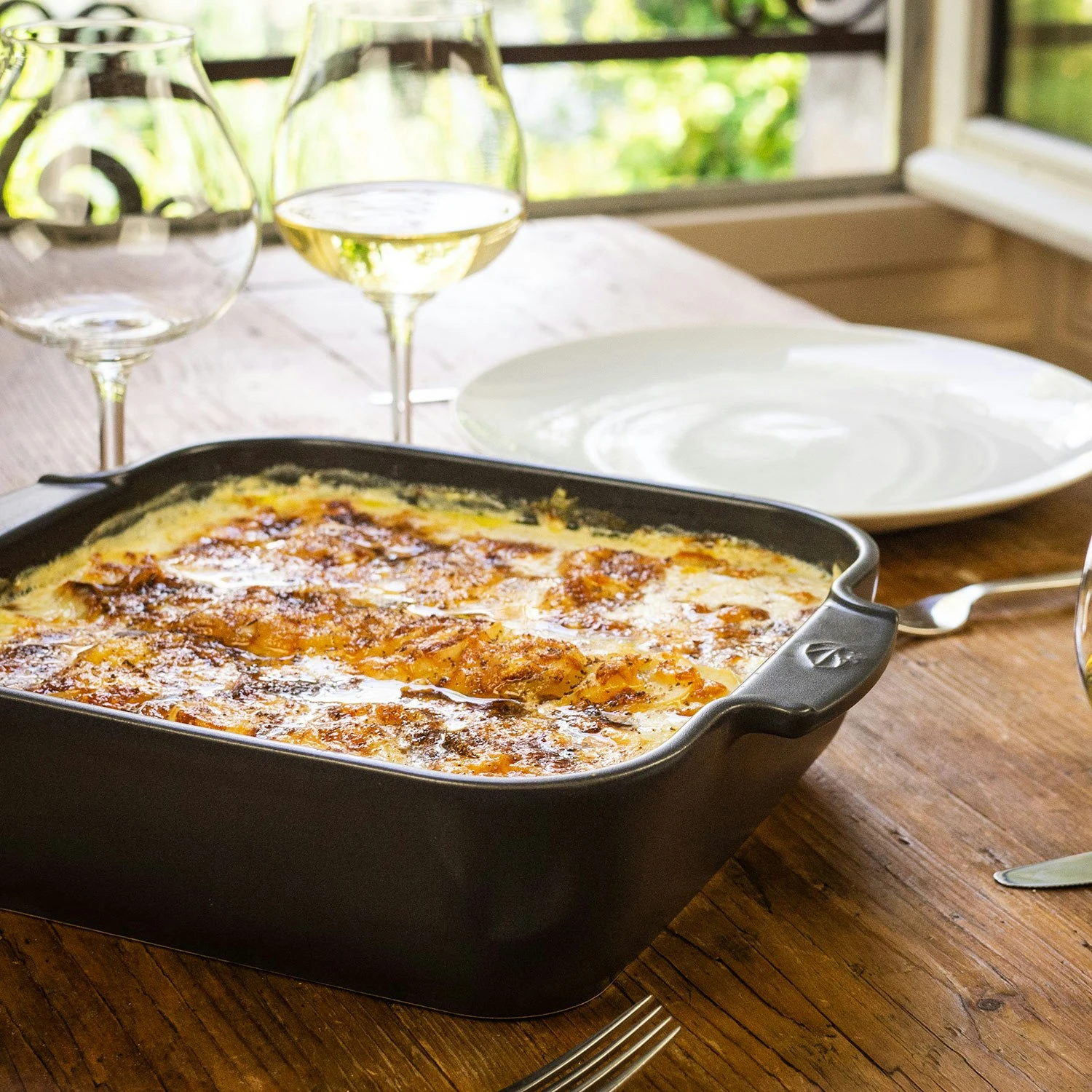 Peugeot Appolia Ovenschaal 21x21 Cm, Leisteen 4 Peugeot Appolia Ovenschaal 21x21 Cm, Leisteen - Afbeelding 2