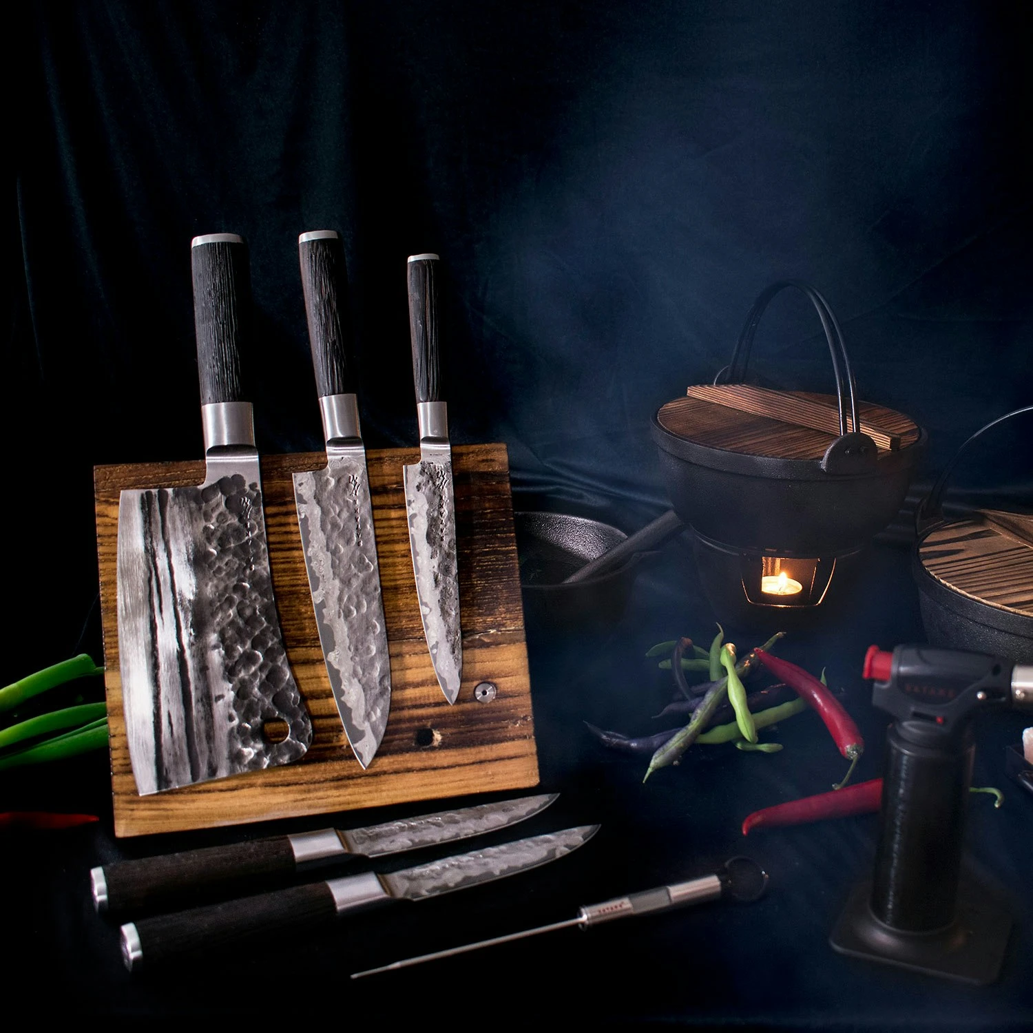 Satake Kuro Santoku 18cm, Steel 6 Satake Kuro Santoku 18cm, Steel - Afbeelding 4