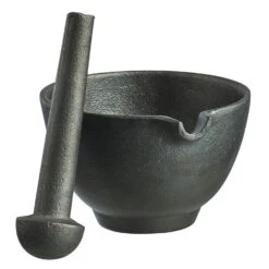 Satake Nabe Mortar With Pestle, Black -Keukengerei Winkel satake nabe mortar with pestle black 6