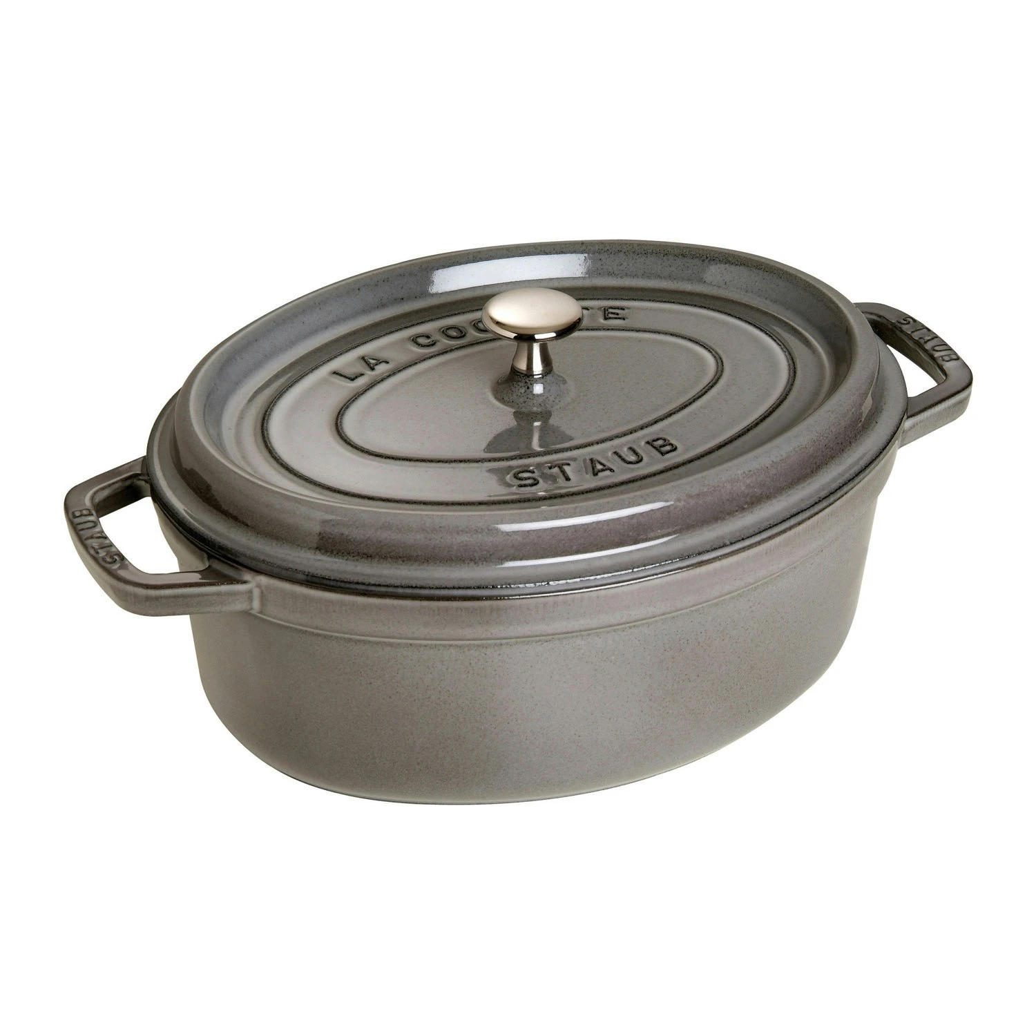 Staub Oval Cocotte 29 Cm 4,2 L, Grey 3 Staub Oval Cocotte 29 Cm 4,2 L, Grey