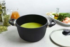 XD Braadpan Met Glazen Deksel Inductie, 24 Cm -Keukengerei Winkel swiss diamond xd braadpan met glazen deksel inductie 0