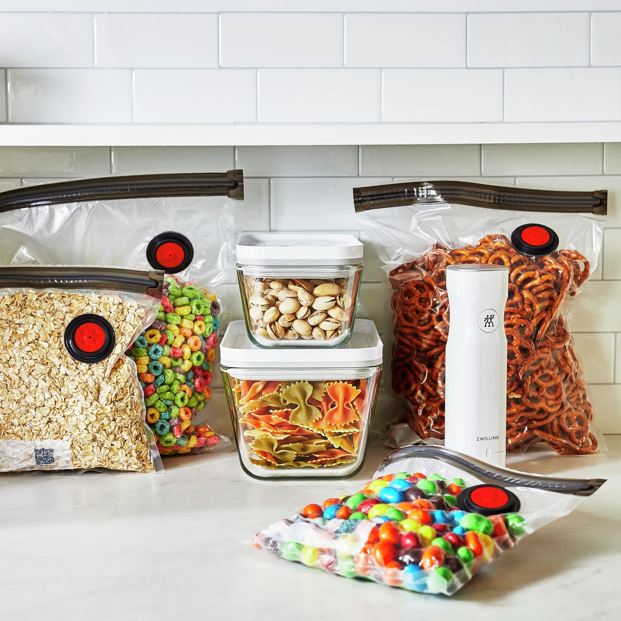 Zwilling Fresh & Save Startpakket Met Vacuümpomp / Tassen / Bakjes Van Glas, 7 Stuks 7 Zwilling Fresh & Save Startpakket Met Vacuümpomp / Tassen / Bakjes Van Glas, 7 Stuks - Afbeelding 5